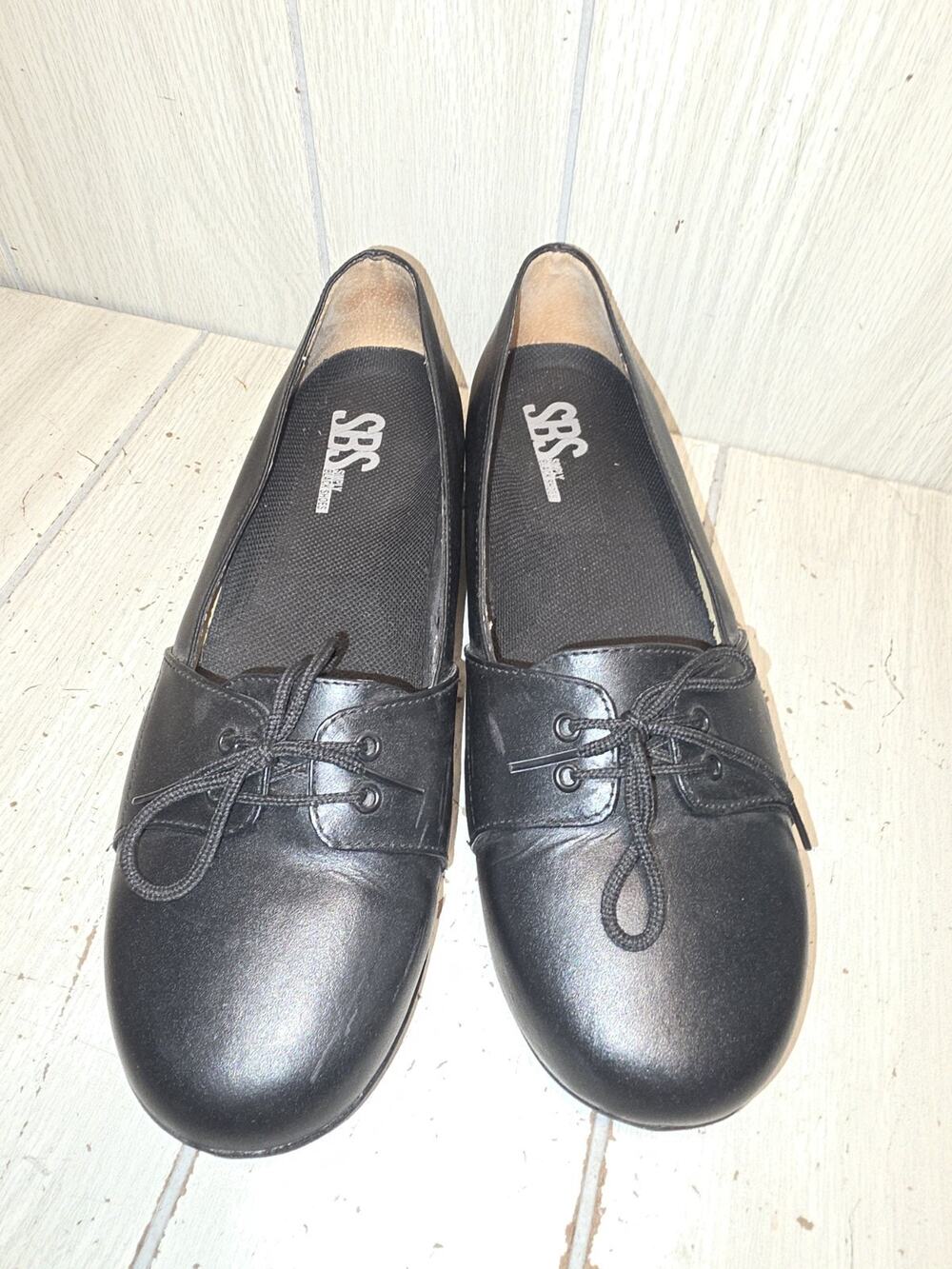 SBS Ladies Black Lace Up Shoes Size 10 W Simply Black Shoes Mexico Comfort Shoes